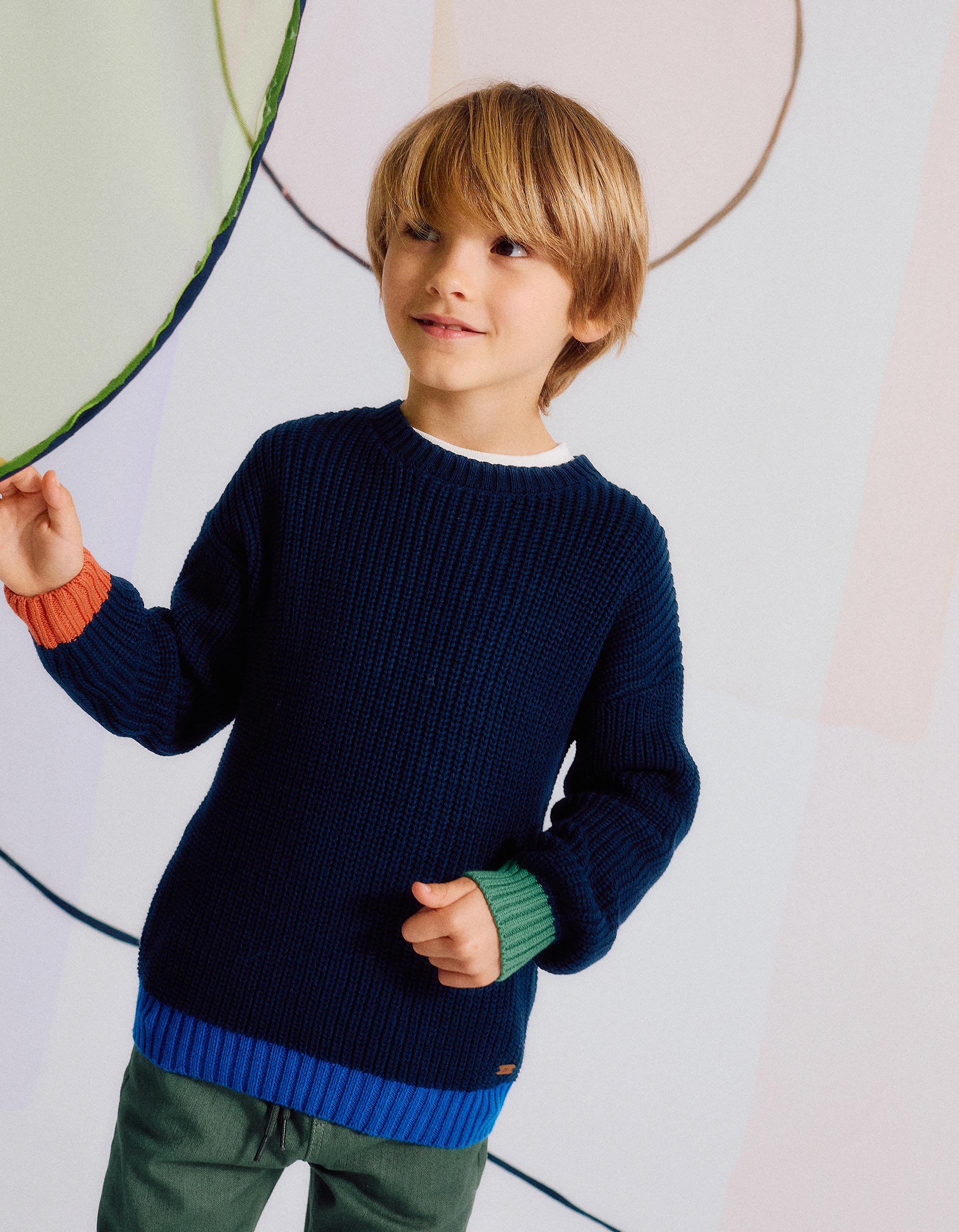 - SWEAT KNITTED, DARK BLUE, 13/14 3