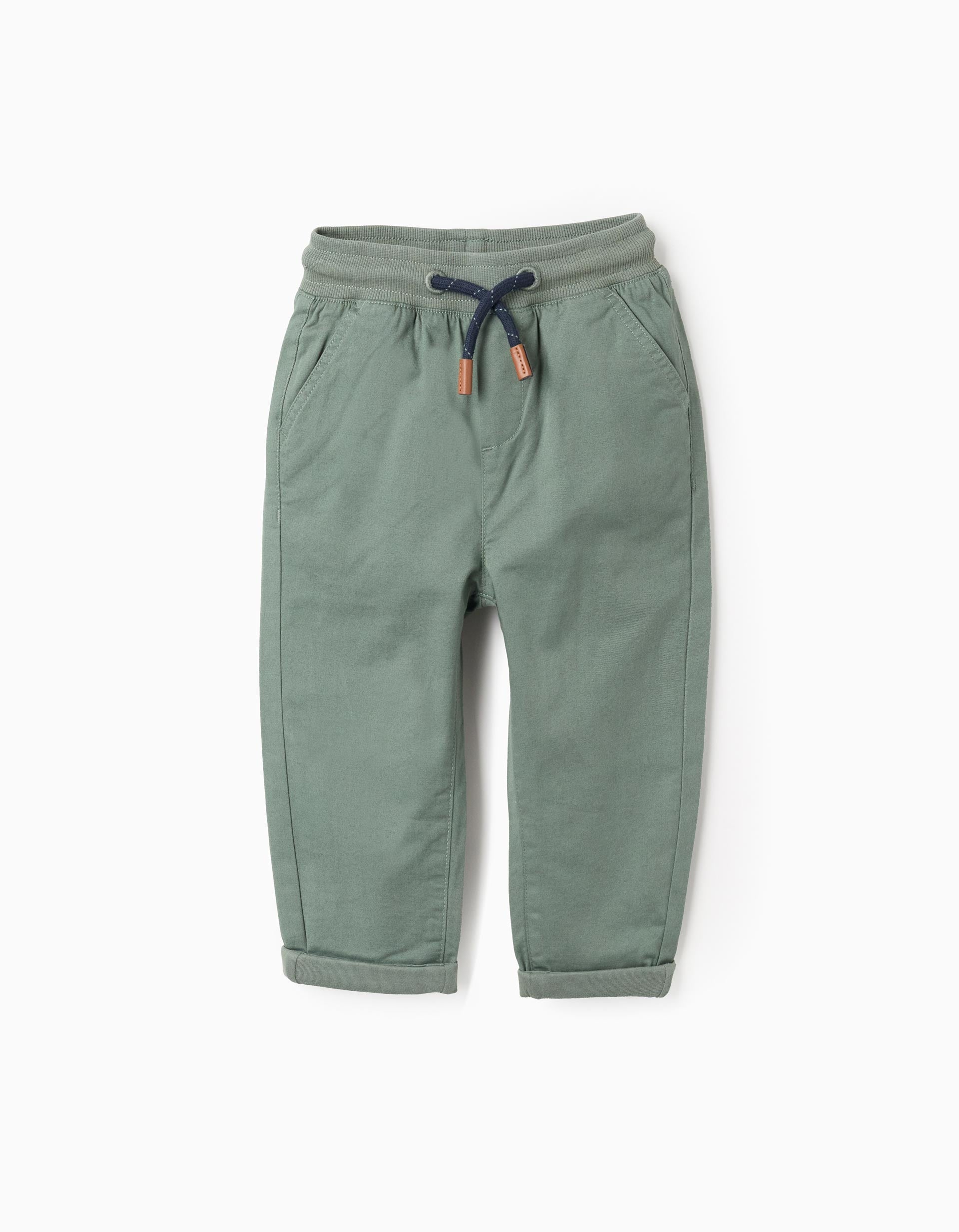 - PANTS TWILL, DARK GREEN, 9/12M image